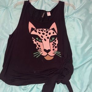 H&M Black Women’s Tank Top W/ Tie - Size S